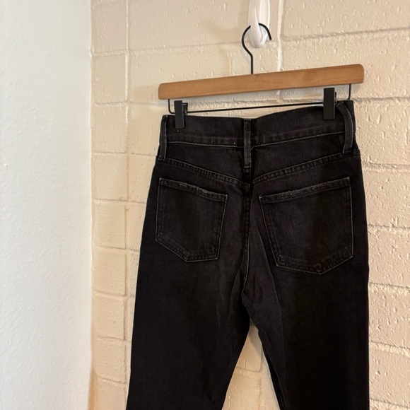 Frame denim heritage red label le sylvie slender straight jeans in black - Picture 7 of 10